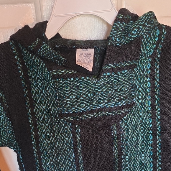 Molina Black and Teal Baja Pullover Hoodie, Kids Small - Picture 8 of 12